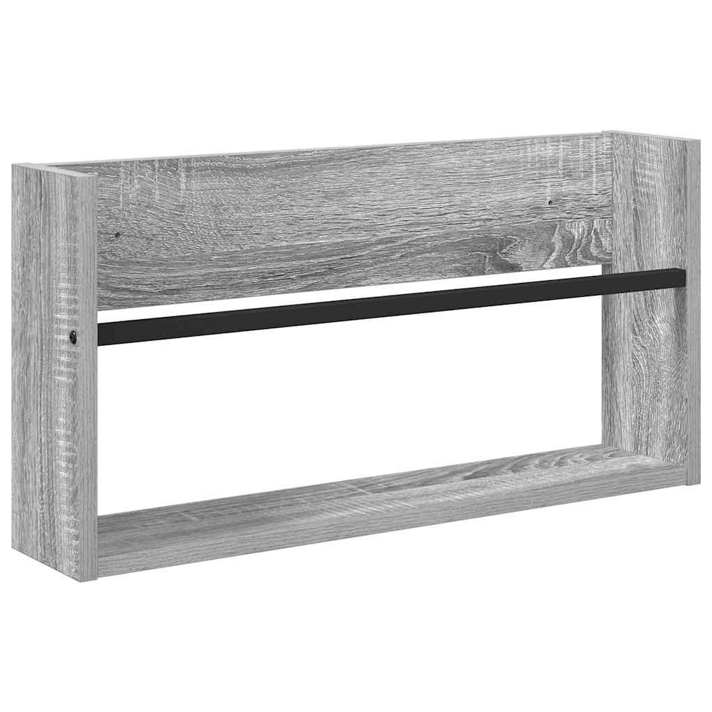 Étagère à magazines avec étagère Gris Sonoma 60 x 12 x 30 cm - XIOS
