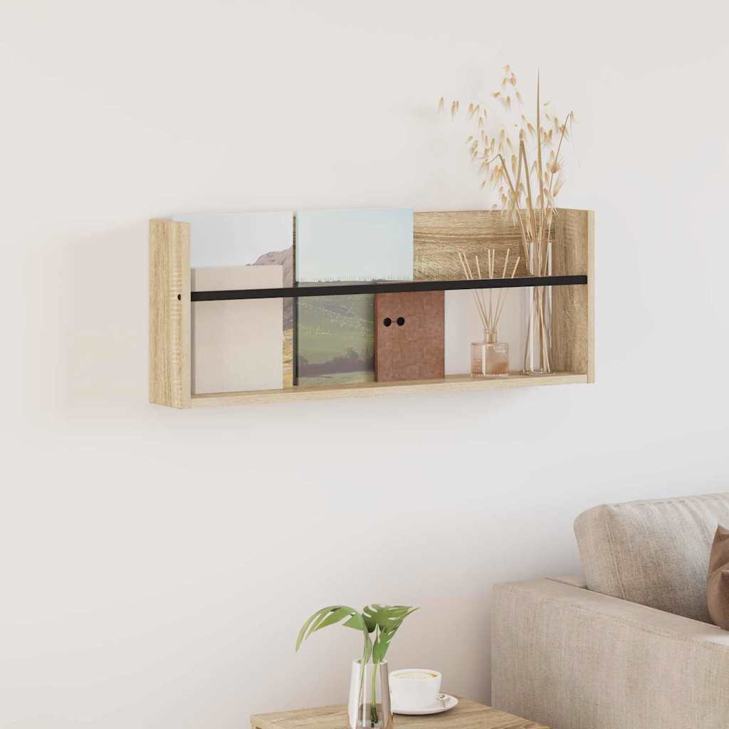 Étagère à magazines avec étagère Chêne Sonoma 80 x 12 x 30 cm - XIOS