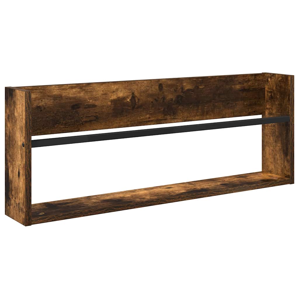 Étagère à magazines avec étagère Chêne fumé 80 x 12 x 30 cm - XIOS