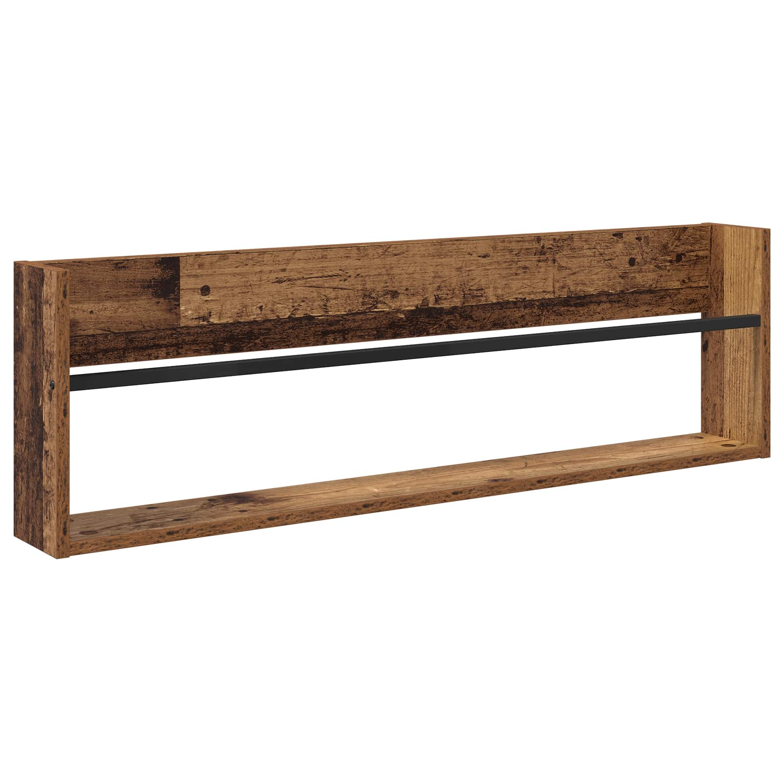 Étagère à magazines avec étagère Bois ancien 100 x 12 x 30 cm - XIOS