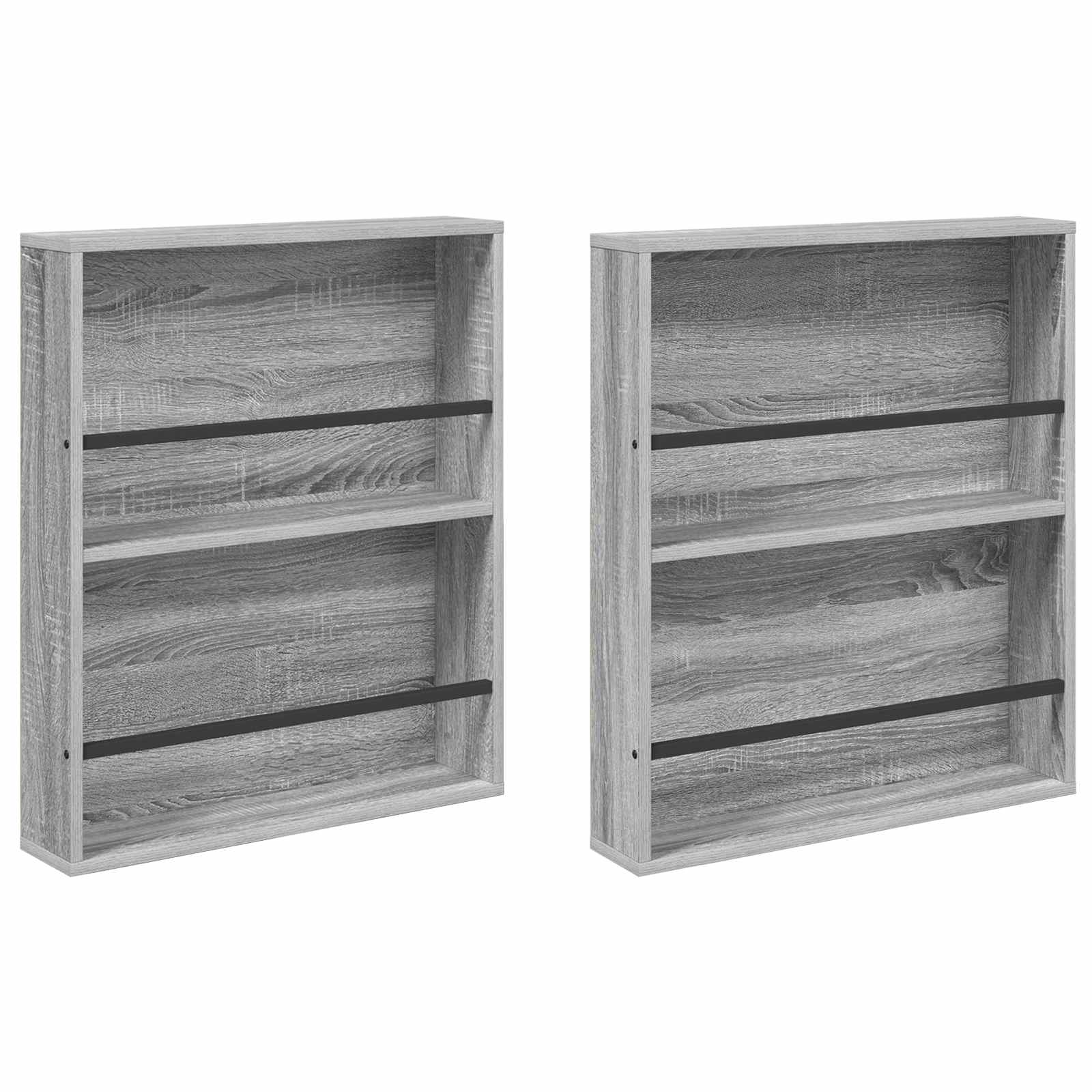 Étagère à magazines 2 pc Gris Sonoma 60 x 12 x 70 cm - XIOS