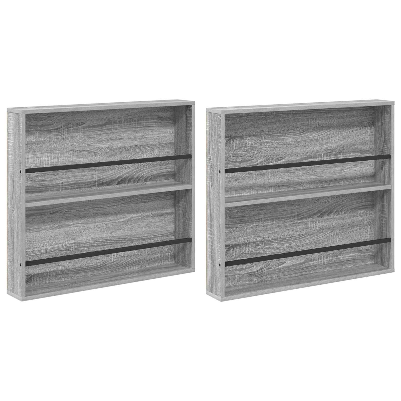 Étagère à magazines 2 pc Gris Sonoma 80 x 12 x 70 cm - XIOS