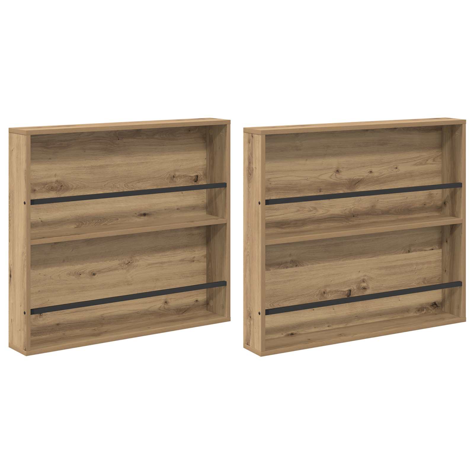 Étagère à magazines 2 pc Chêne artisanal 80 x 12 x 70 cm - XIOS