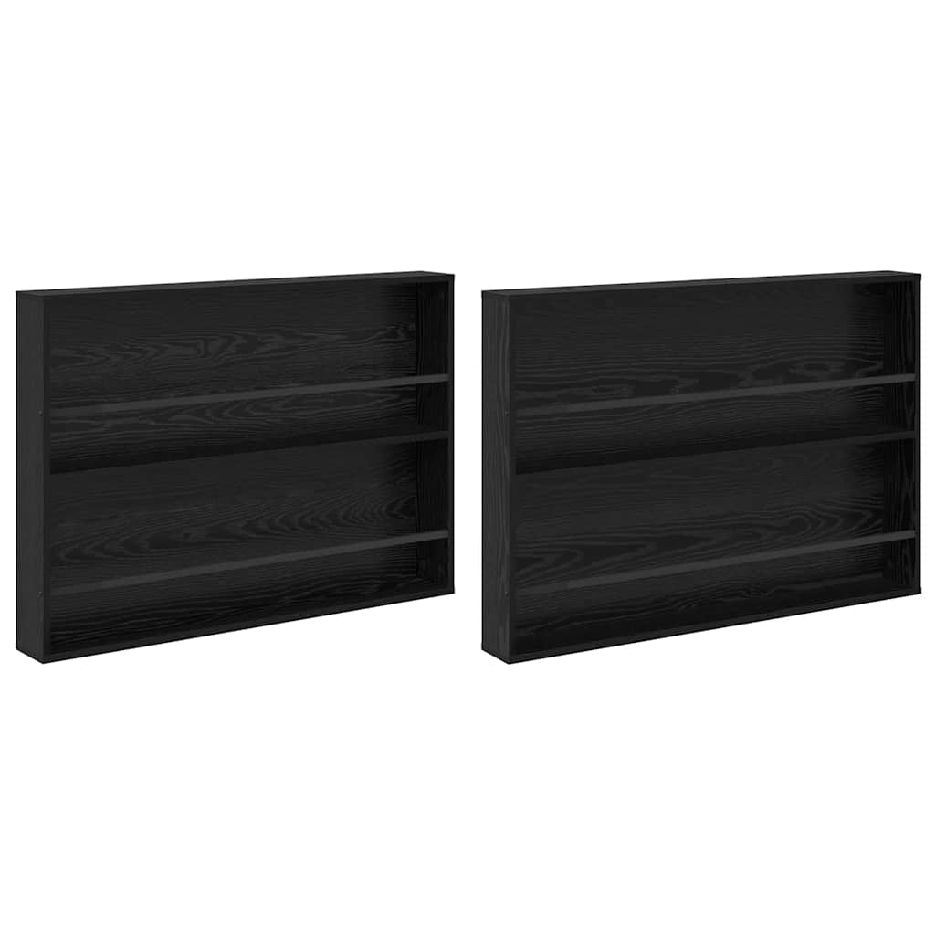 Étagère à magazines 2 pc Chêne noir 100 x 12 x 70 cm - XIOS