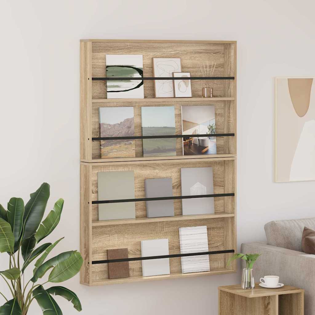 Étagère à magazines 2 pc Chêne Sonoma 100 x 12 x 70 cm - XIOS
