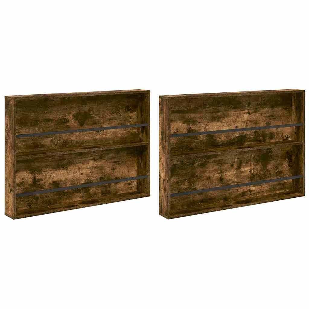 Étagère à magazines 2 pcs Chêne fumé 100 x 12 x 70 cm - XIOS