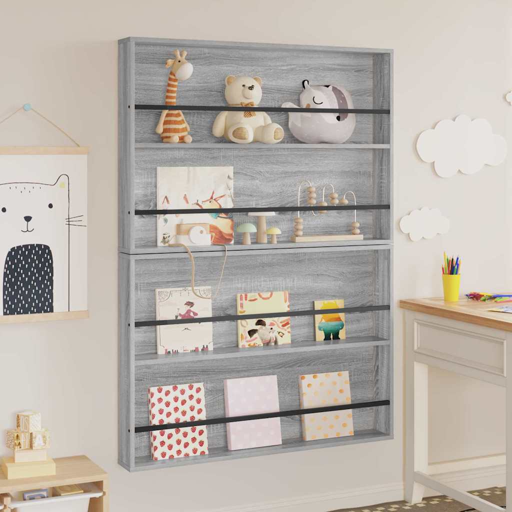 Étagère à magazines 2 pcs Gris Sonoma 100 x 12 x 70 cm - XIOS