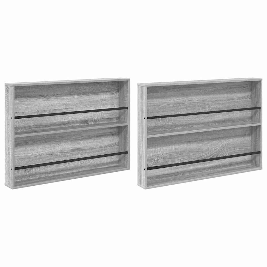 Étagère à magazines 2 pcs Gris Sonoma 100 x 12 x 70 cm - XIOS