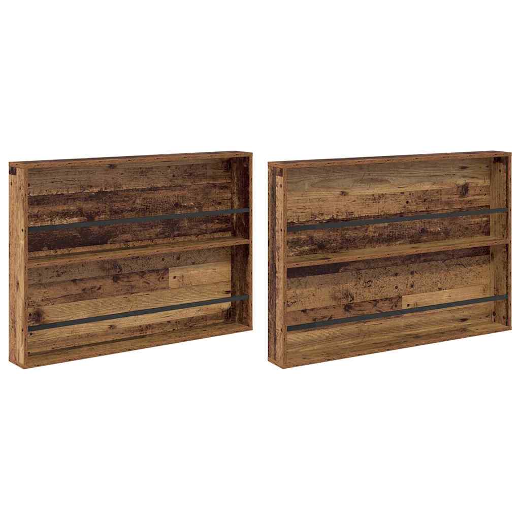 Étagère à magazines 2 pc Bois ancien 100 x 12 x 70 cm - XIOS