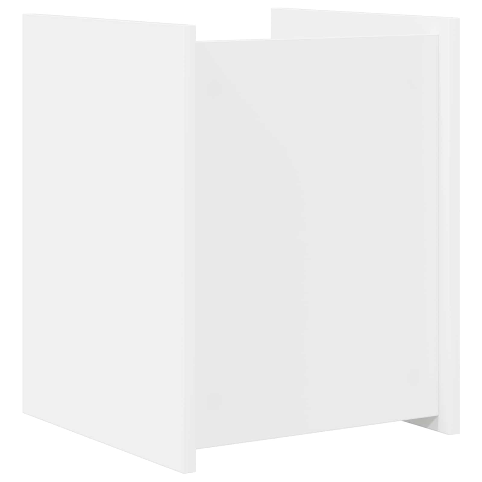 Étagère à magazines Blanc 35 x 35 x 45 cm Bois d'ingénierie - XIOS