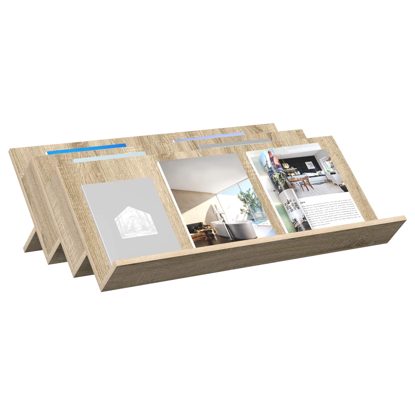 Étagère à magazines avec étagère Chêne Sonoma 90 x 53 x 28,5 cm - XIOS