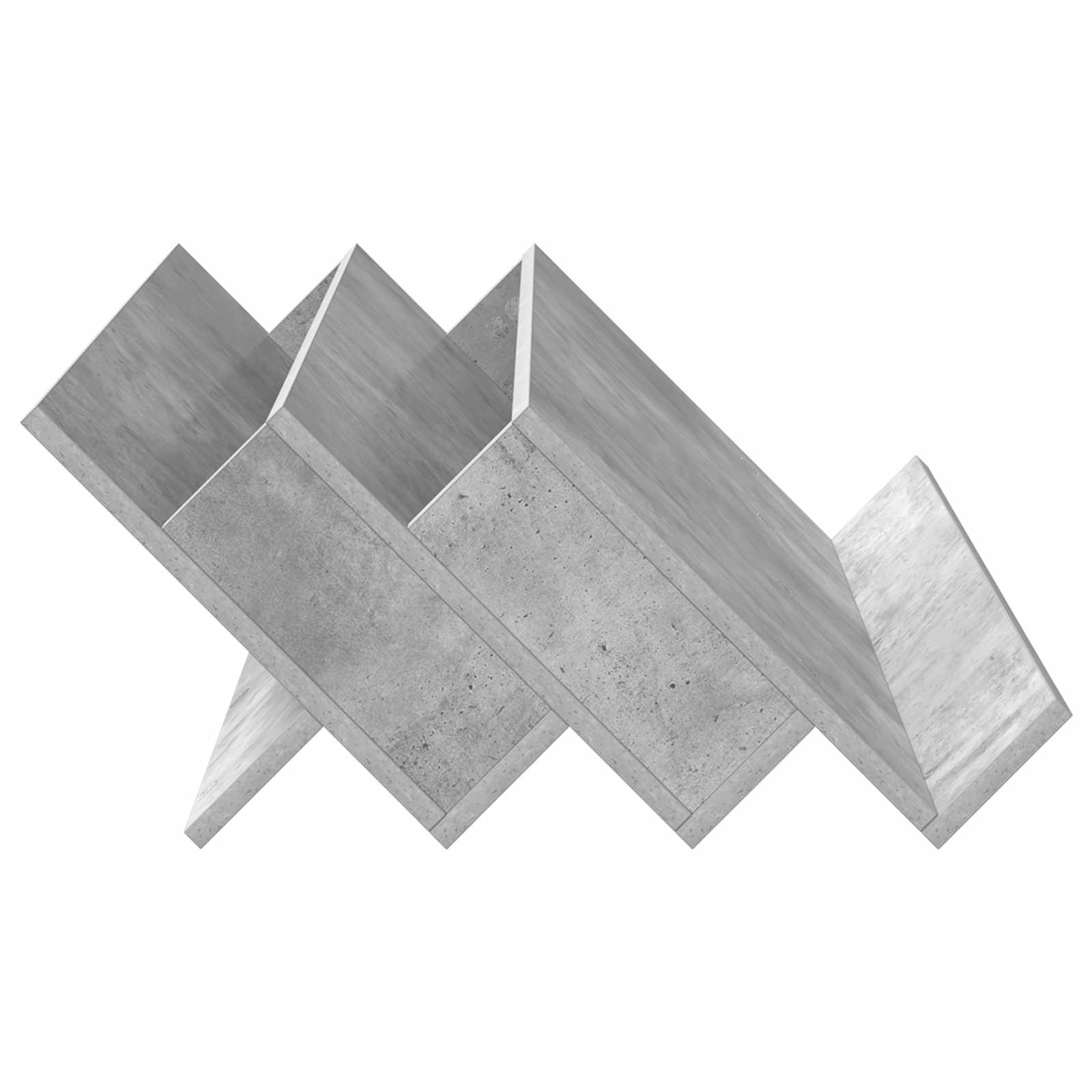 Étagère à magazines avec étagère Gris Béton 90 x 53 x 28,5 cm - XIOS