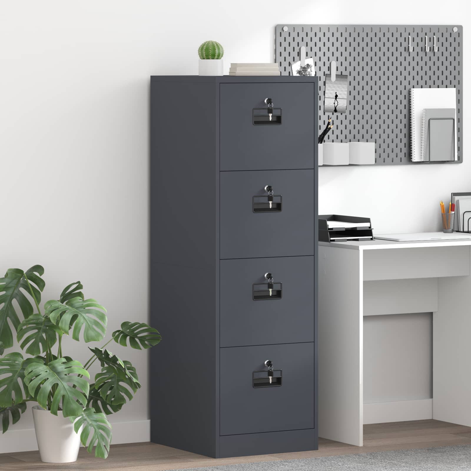 Cabinet de Dossier 2 pcs Anthracite 44 x 50 x 139 cm - XIOS