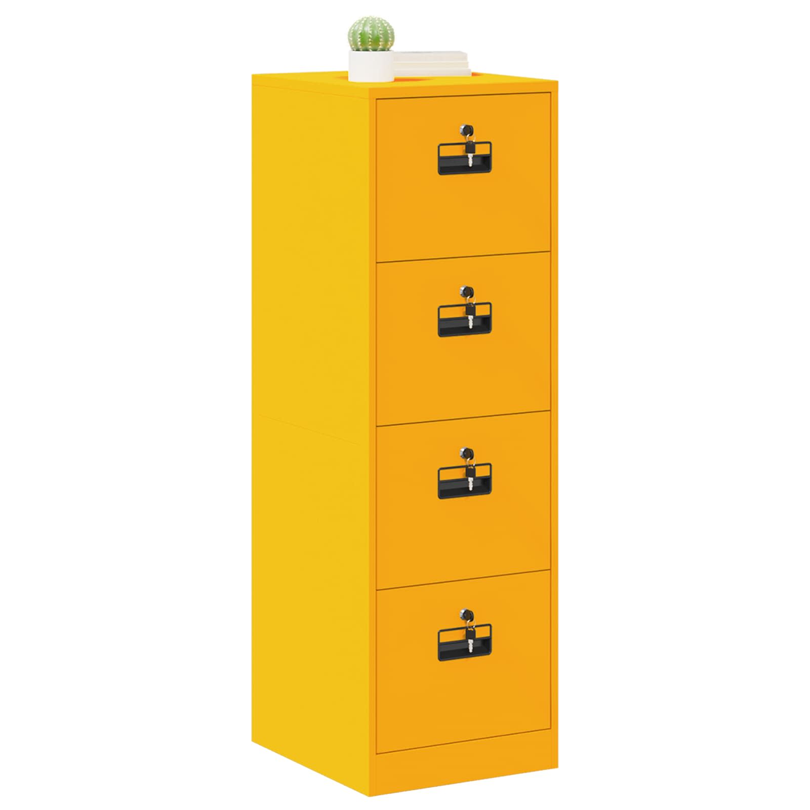 Cabinet de Dossier 2 pcs Jaune moutarde 44 x 50 x 106.5 cm - XIOS
