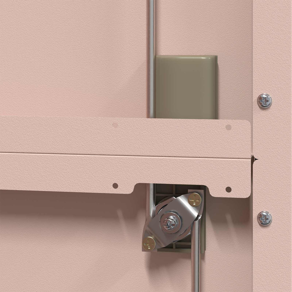 Armoire de rangement Rose 90 x 40 x 140 cm Acier