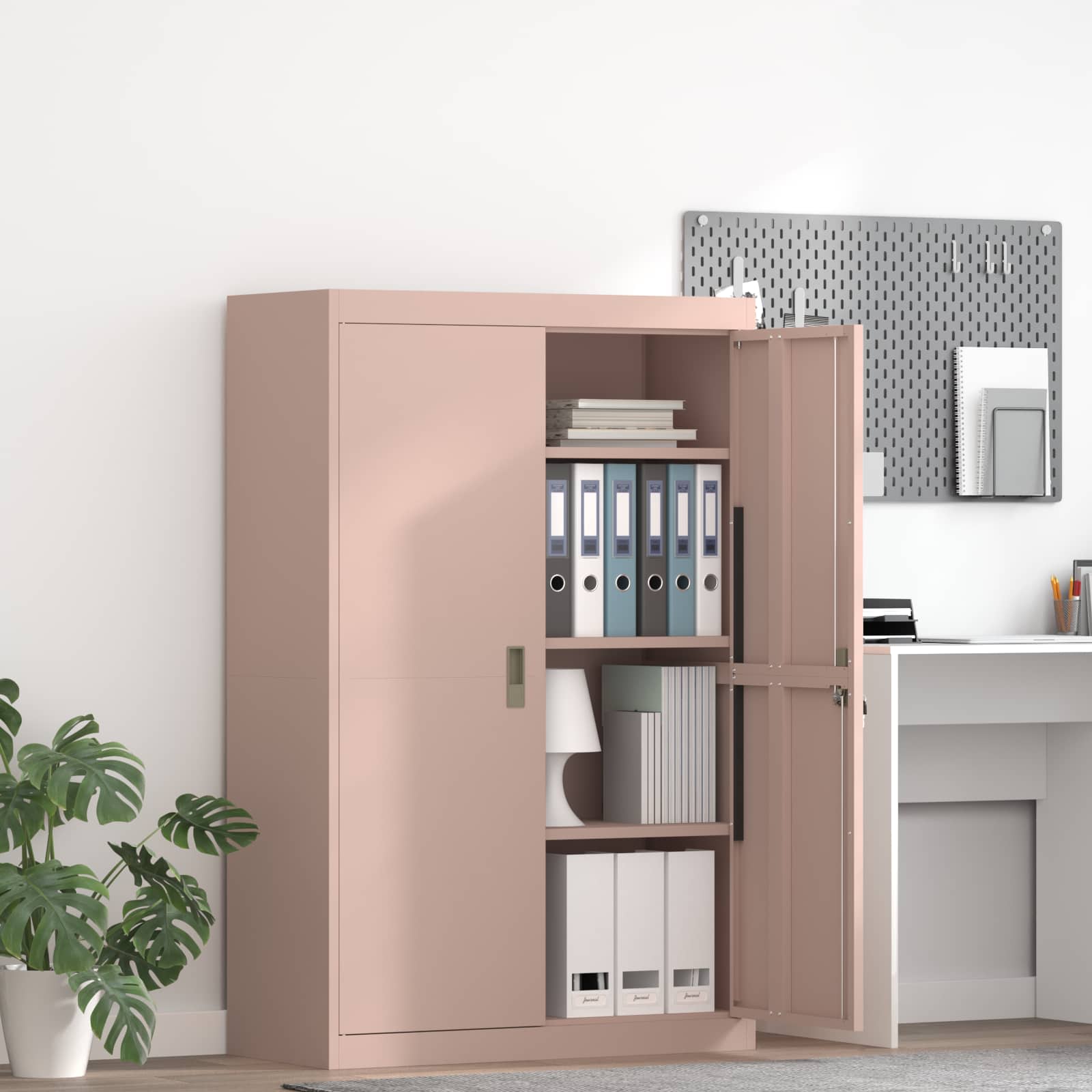 Armoire de rangement avec stockage 2 pcs Rose 90 x 40 x 140 cm - XIOS