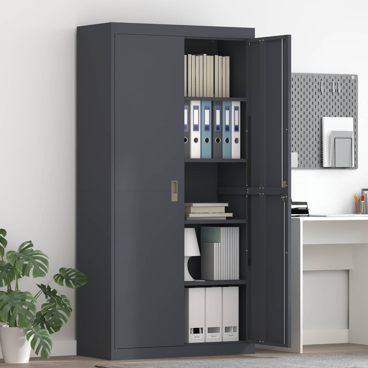 Armoire de rangement Anthracite 90 x 40 x 180 cm Acier
