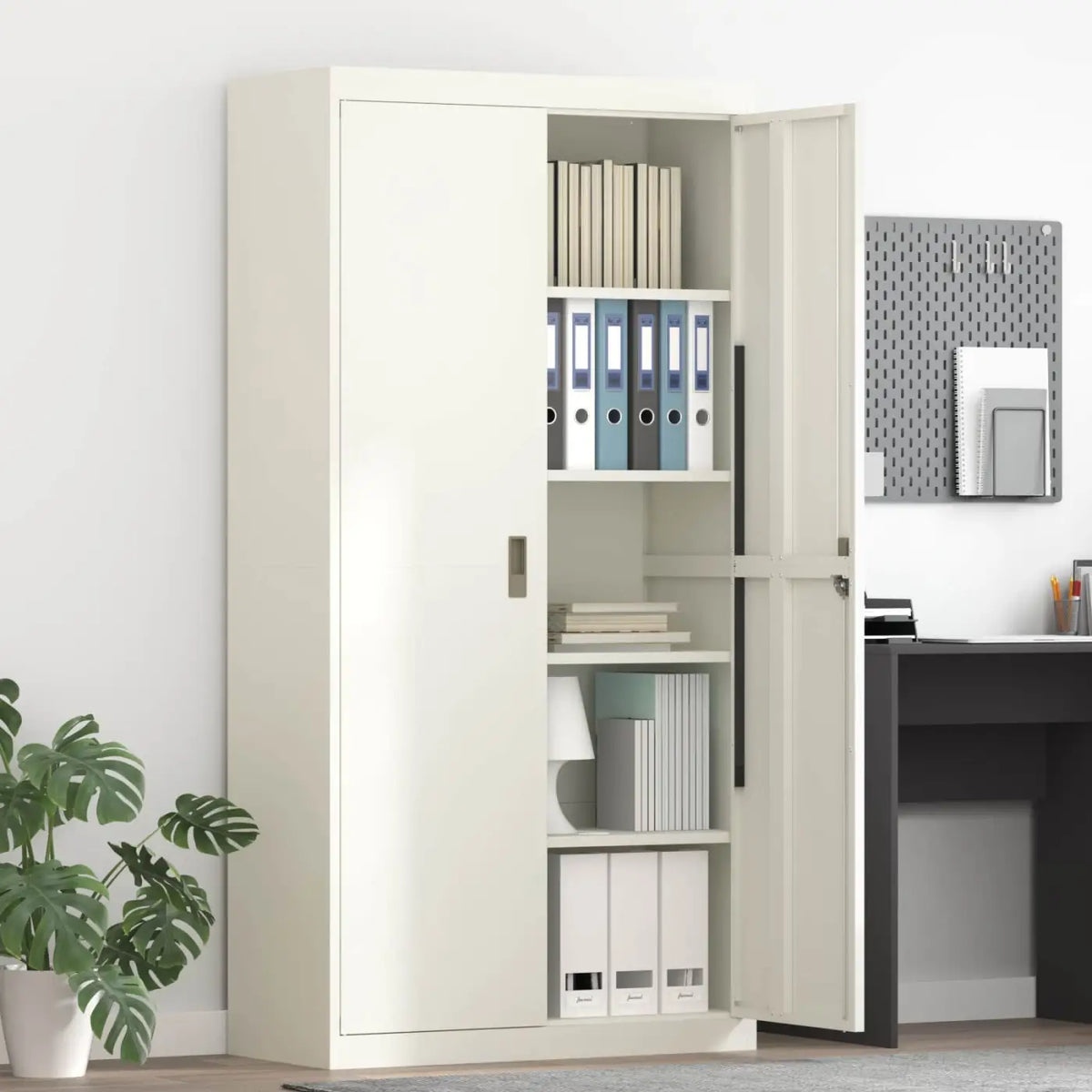 Armoire de rangement Blanc 90 x 40 x 180 cm Acier - XIOS