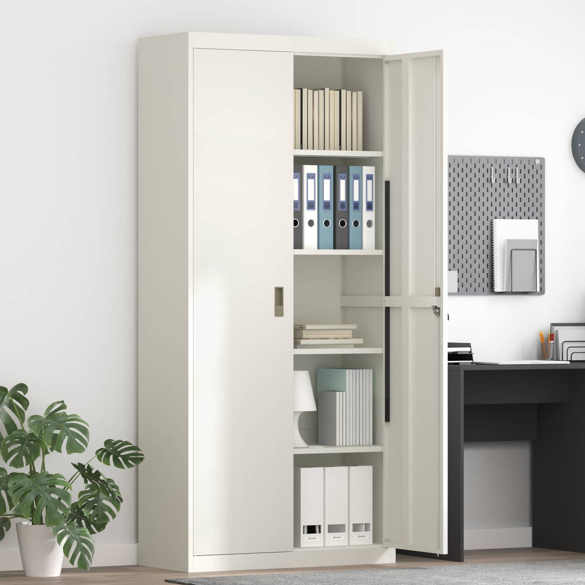Armoire de rangement Blanc 90 x 40 x 200 cm Acier