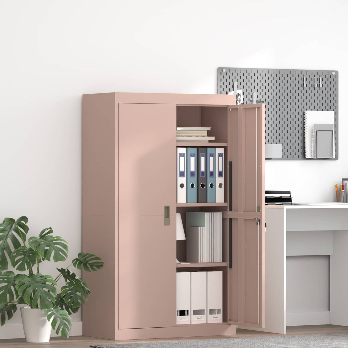 Armoire de rangement Rose 80 x 40 x 140 cm Acier