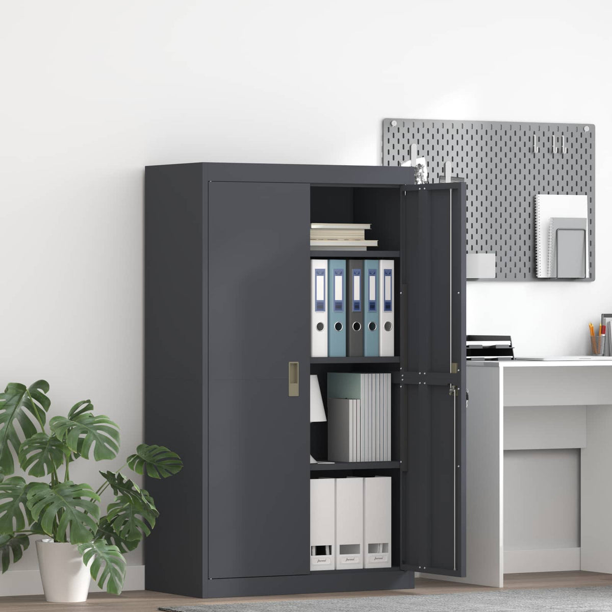 Armoire de rangement Anthracite 80 x 40 x 140 cm Acier