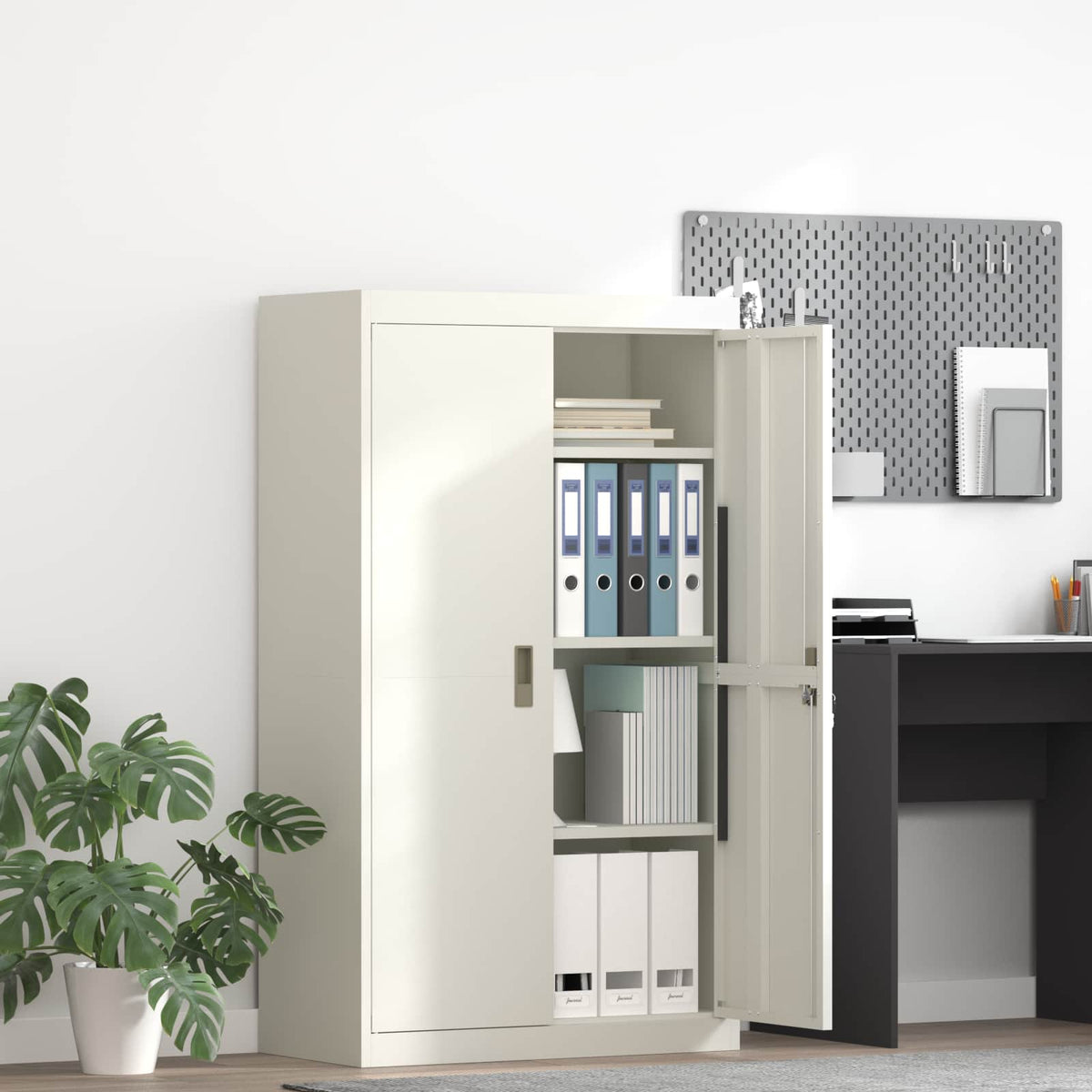 Armoire de rangement Blanc 80 x 40 x 140 cm Acier