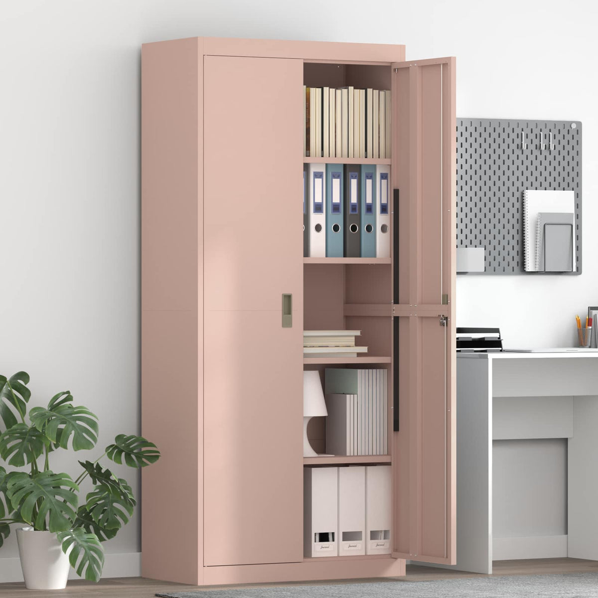 Armoire de rangement Rose 80 x 40 x 180 cm Acier
