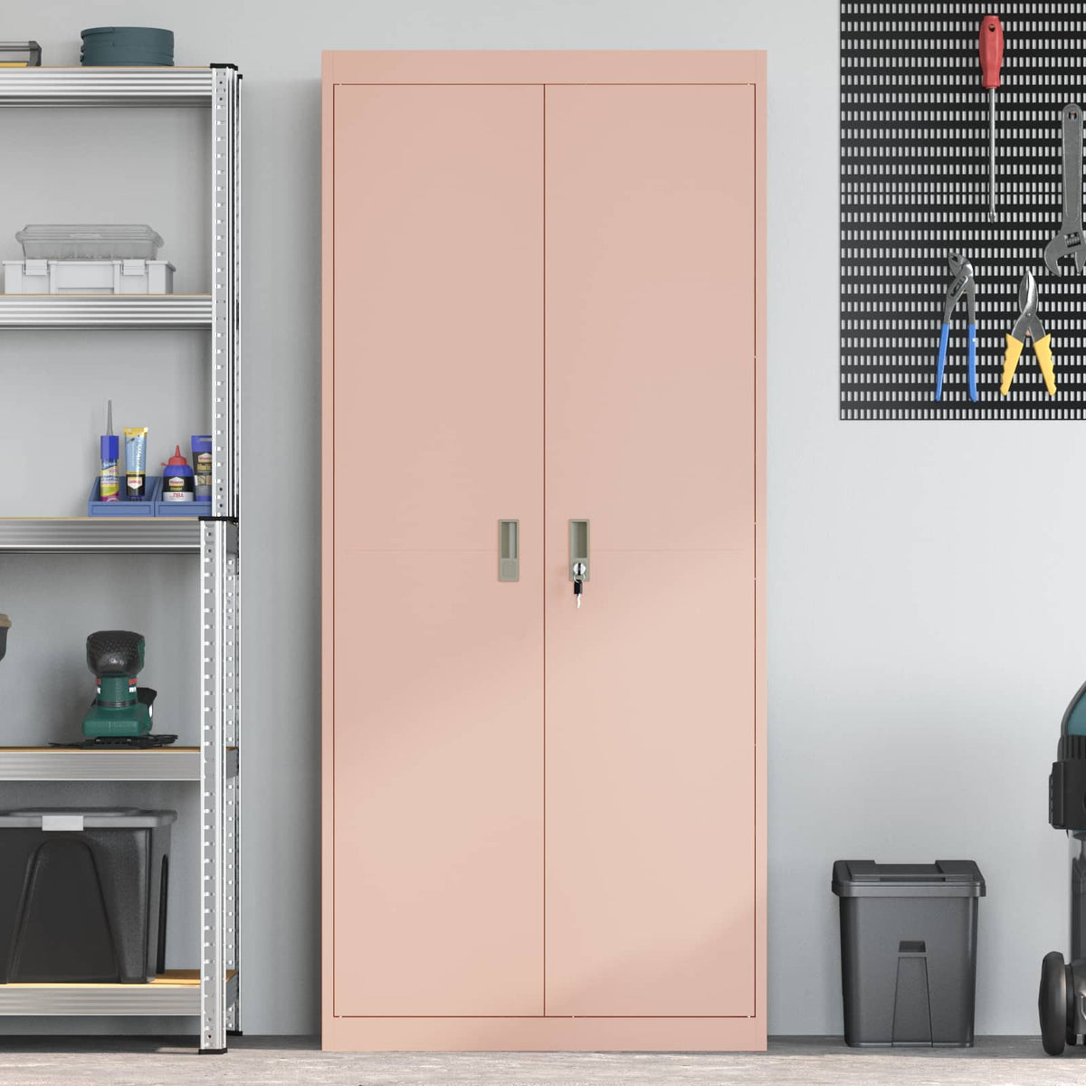 Armoire de rangement Rose 80 x 40 x 180 cm Acier