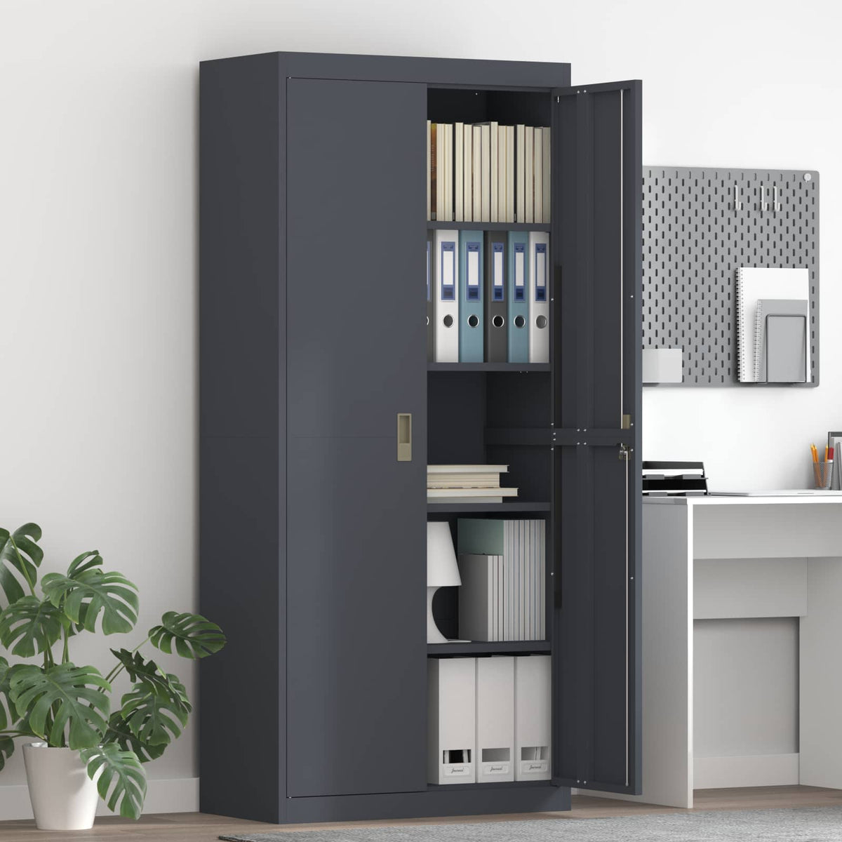 Armoire de rangement Anthracite 80 x 40 x 180 cm Acier