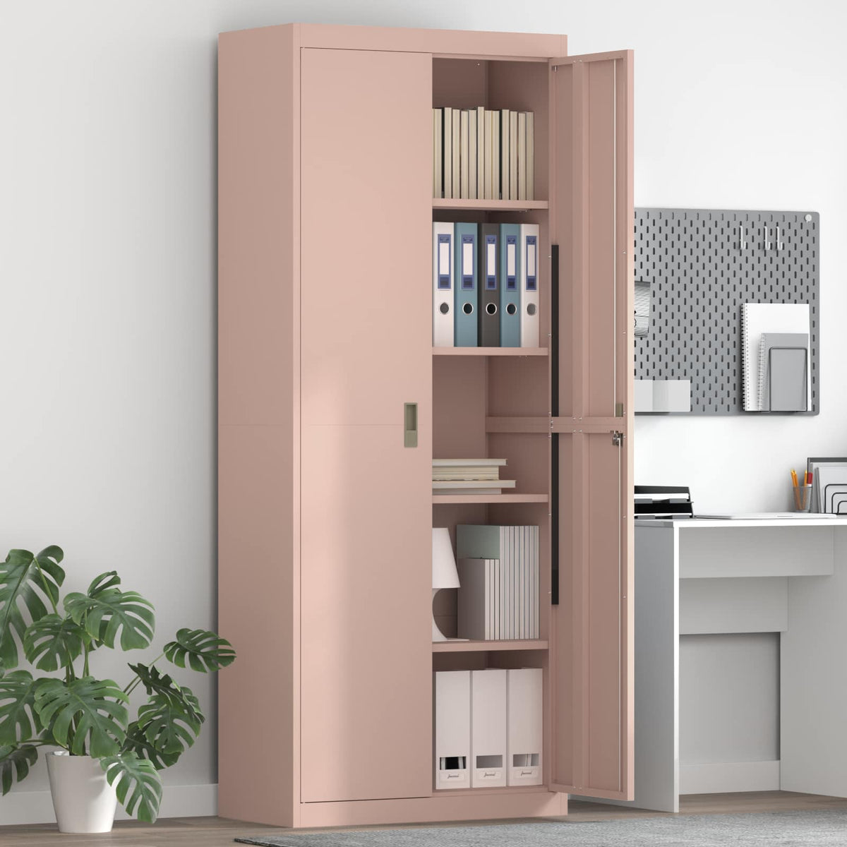 Armoire de rangement Rose 80 x 40 x 200 cm Acier