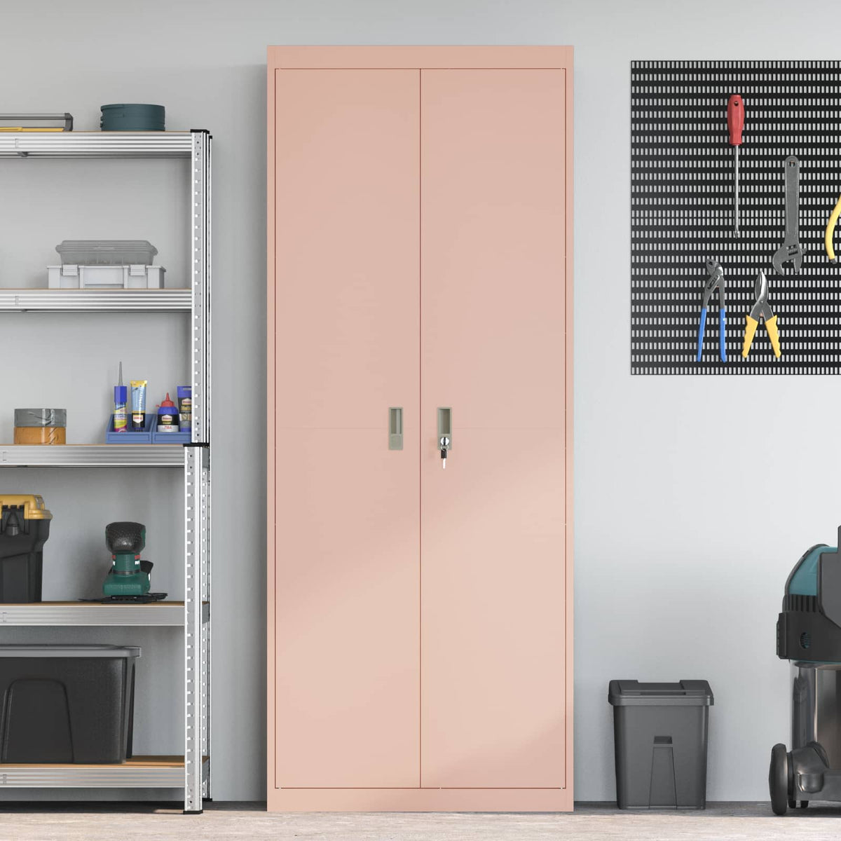 Armoire de rangement Rose 80 x 40 x 200 cm Acier