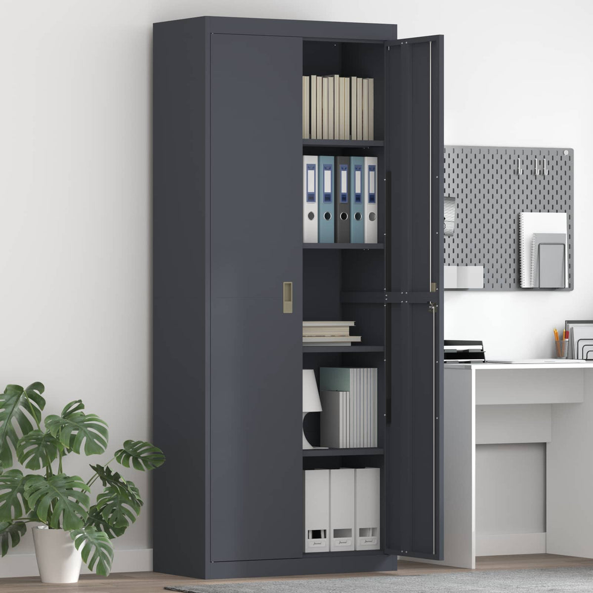 Armoire de rangement Anthracite 80 x 40 x 200 cm Acier