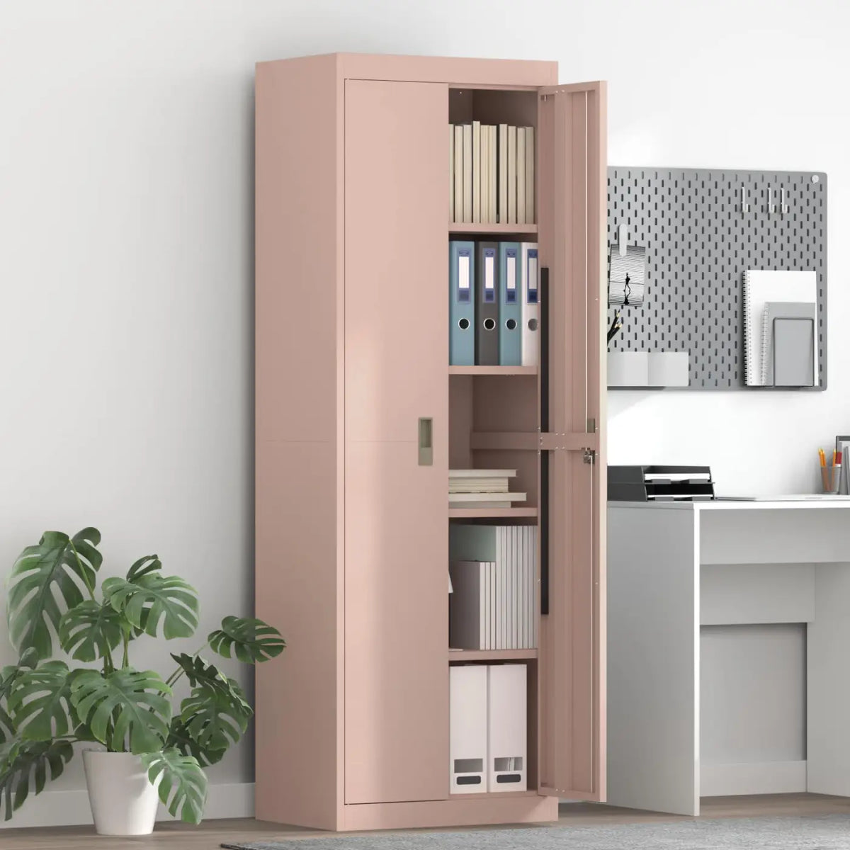 Armoire de rangement Rose 60 x 40 x 180 cm Acier - XIOS