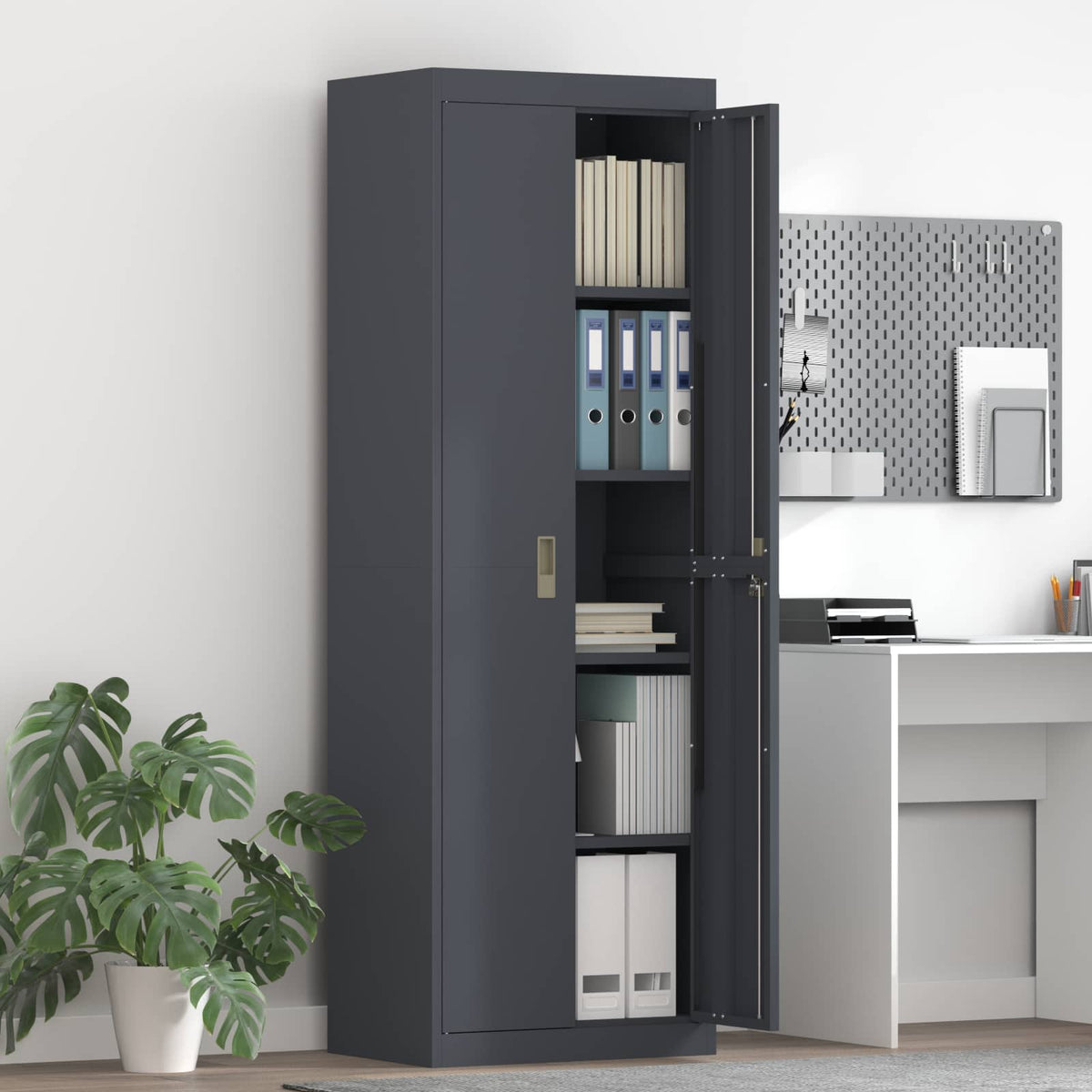 Armoire de rangement Anthracite 60 x 40 x 180 cm Acier