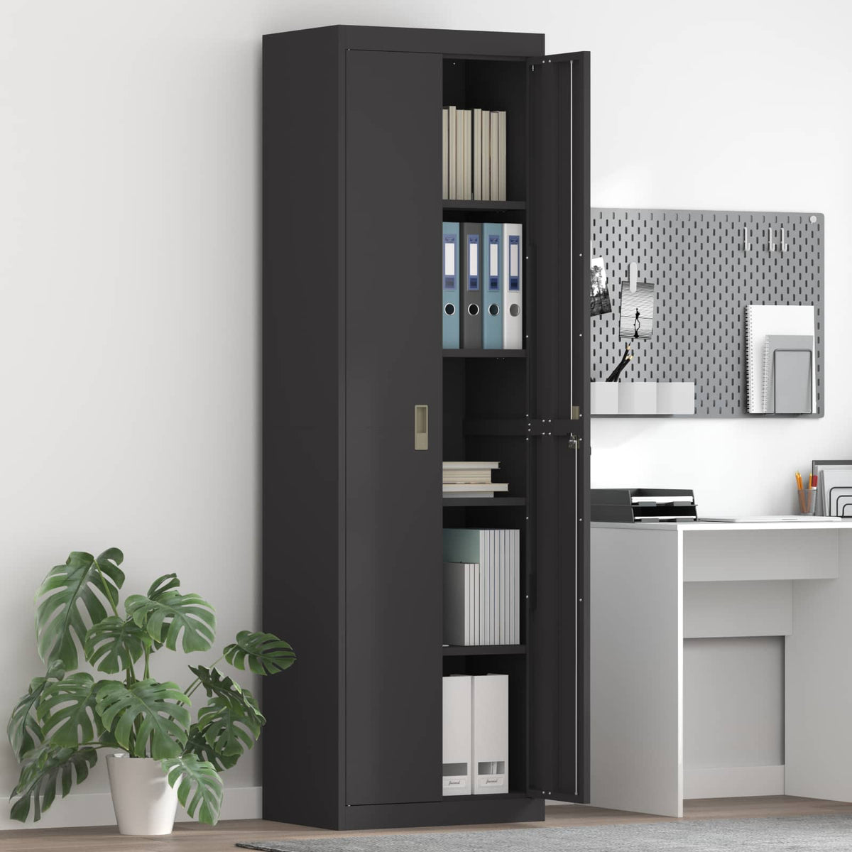 Armoire de rangement Noir 60 x 40 x 200 cm Acier