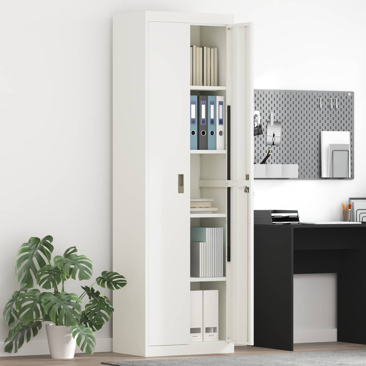 Armoire de rangement Blanc 60 x 40 x 200 cm Acier
