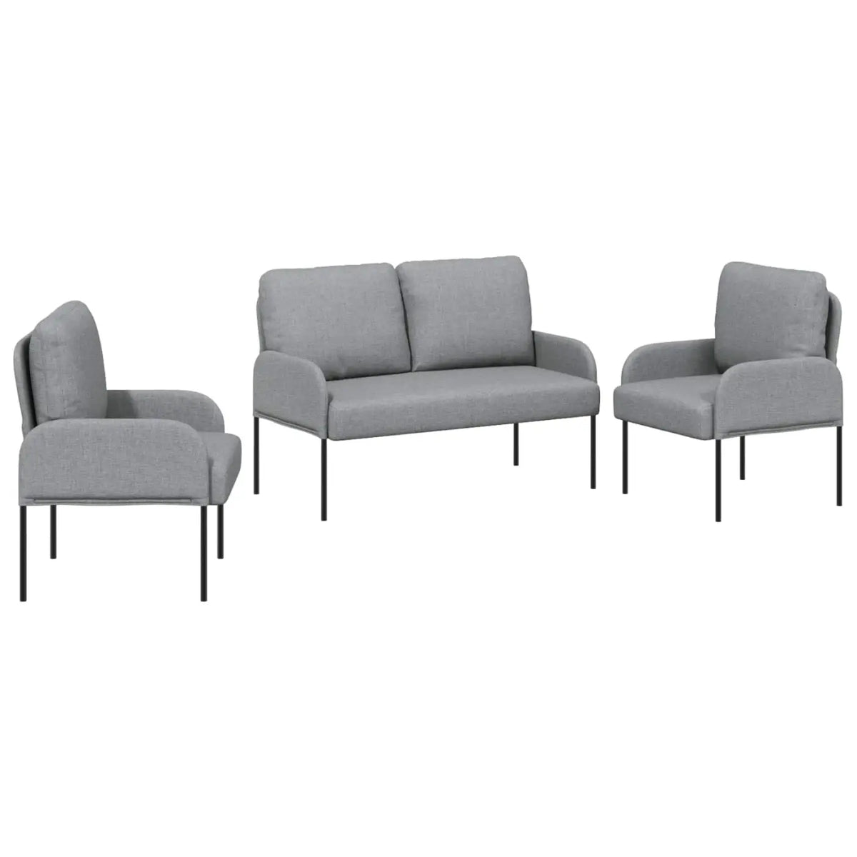 Ensembles de canapés 3 pc Gris clair Contreplaqué - XIOS
