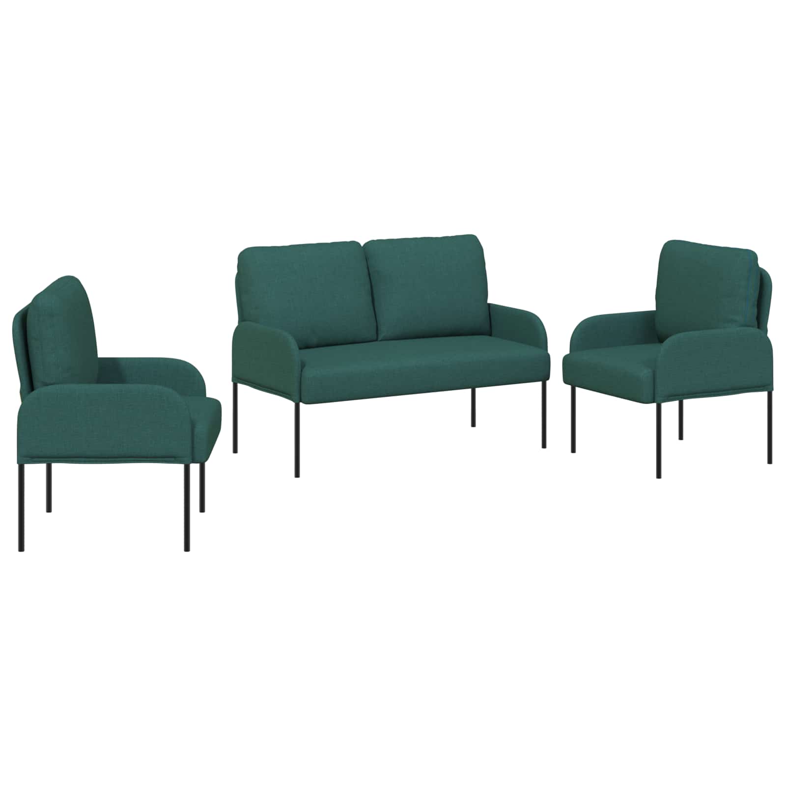 Ensembles de canapés 3 pcs Vert foncé 115 x 56 x 80 cm - XIOS