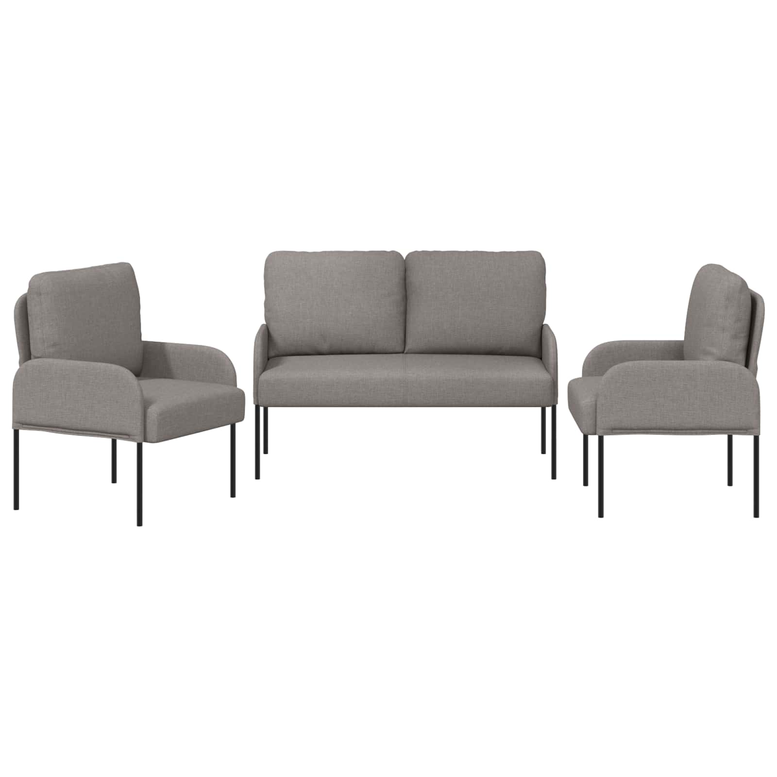 Ensembles de canapés 3 pcs Taupe 115 x 56 x 80 cm Contreplaqué - XIOS
