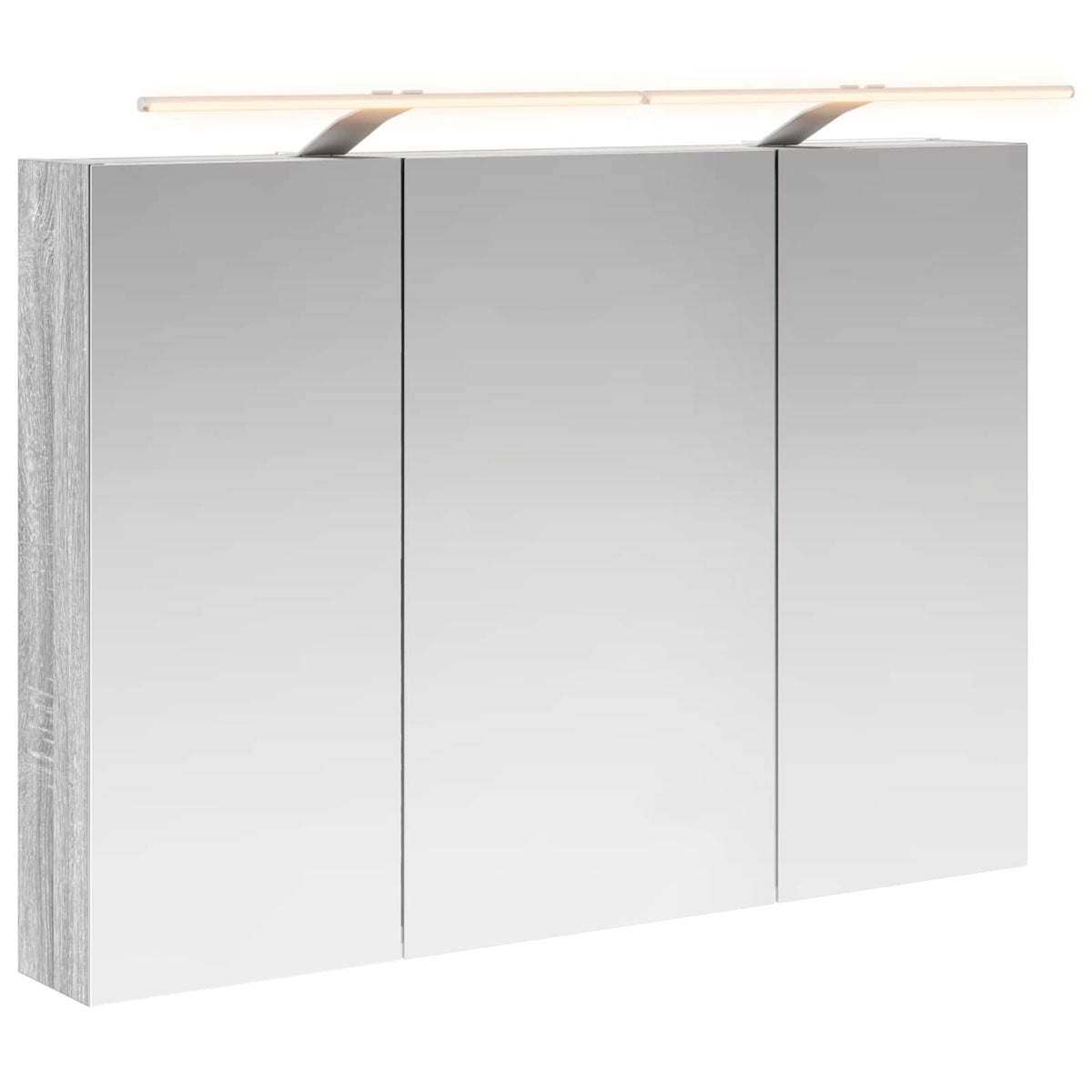 Armoire Miroir de Salle de Bain Gris Sonoma 100 x 14,5 x 70 cm
