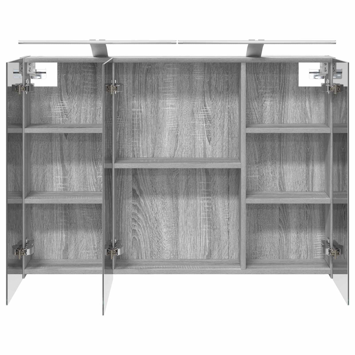 Armoire Miroir de Salle de Bain Gris Sonoma 100 x 14,5 x 70 cm