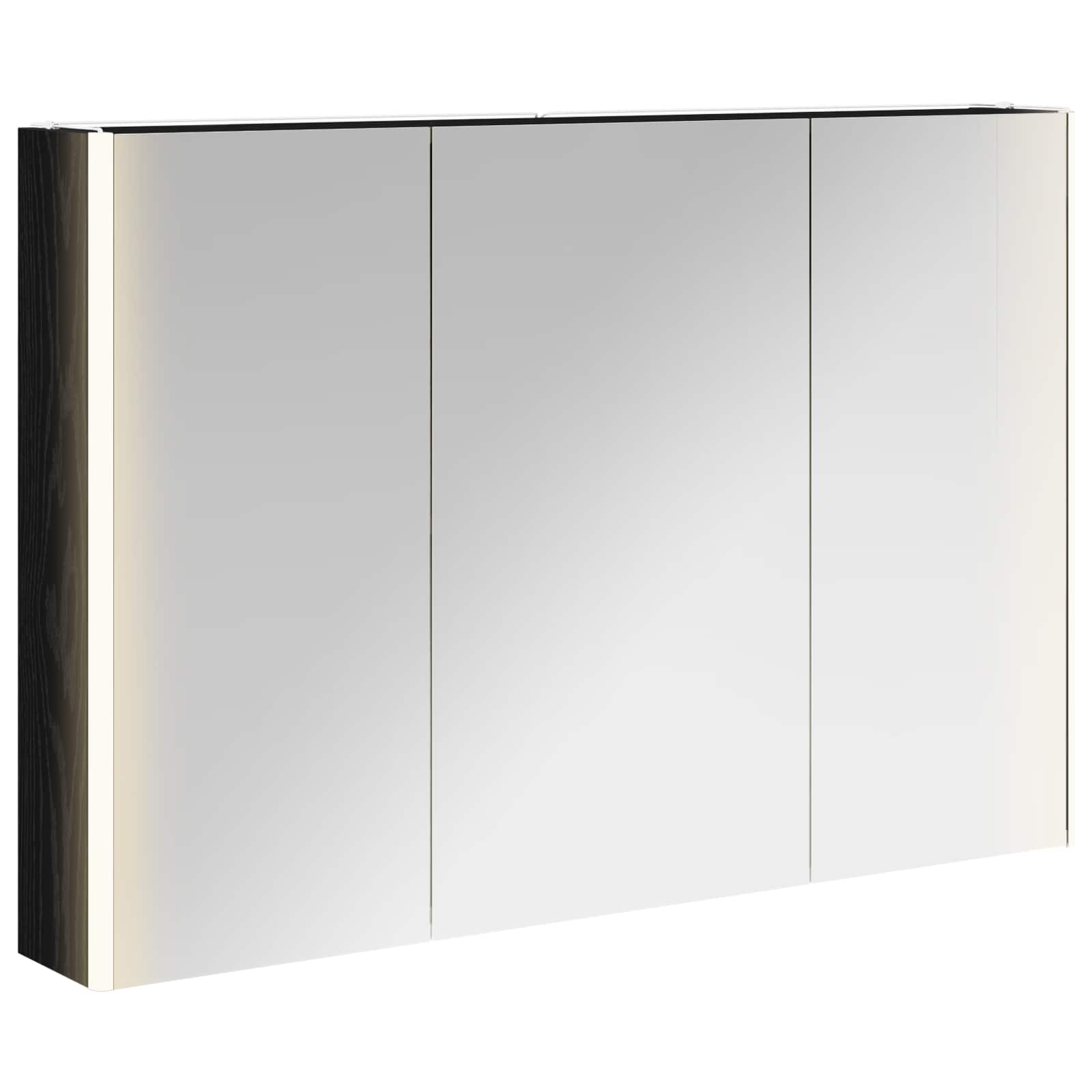 Armoire Miroir de Salle de Bain Chêne noir 103,5 x 15,5 x 70 cm - XIOS