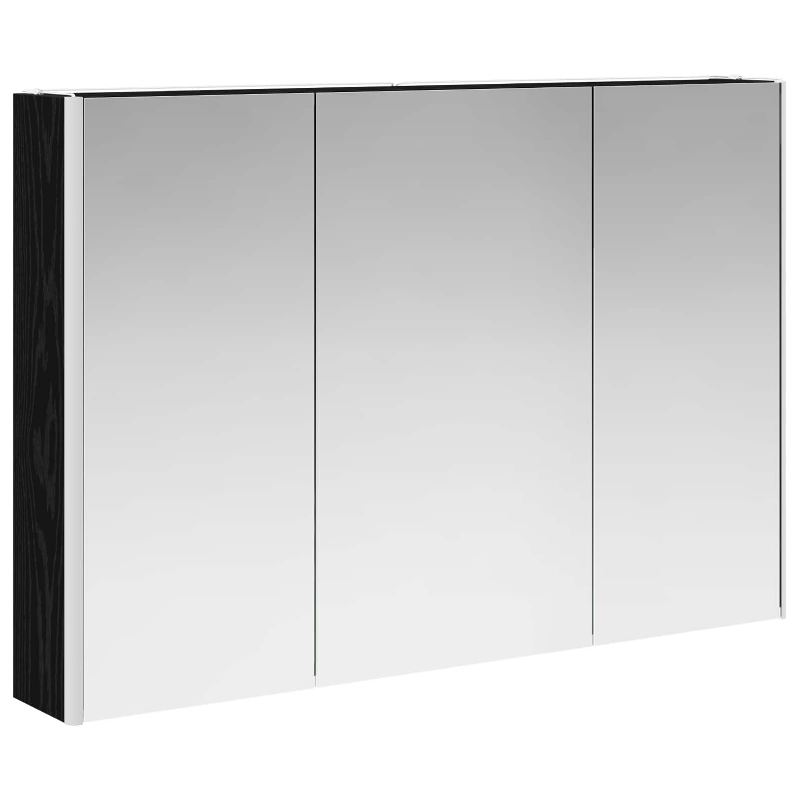 Armoire Miroir de Salle de Bain Chêne noir 103,5 x 15,5 x 70 cm - XIOS
