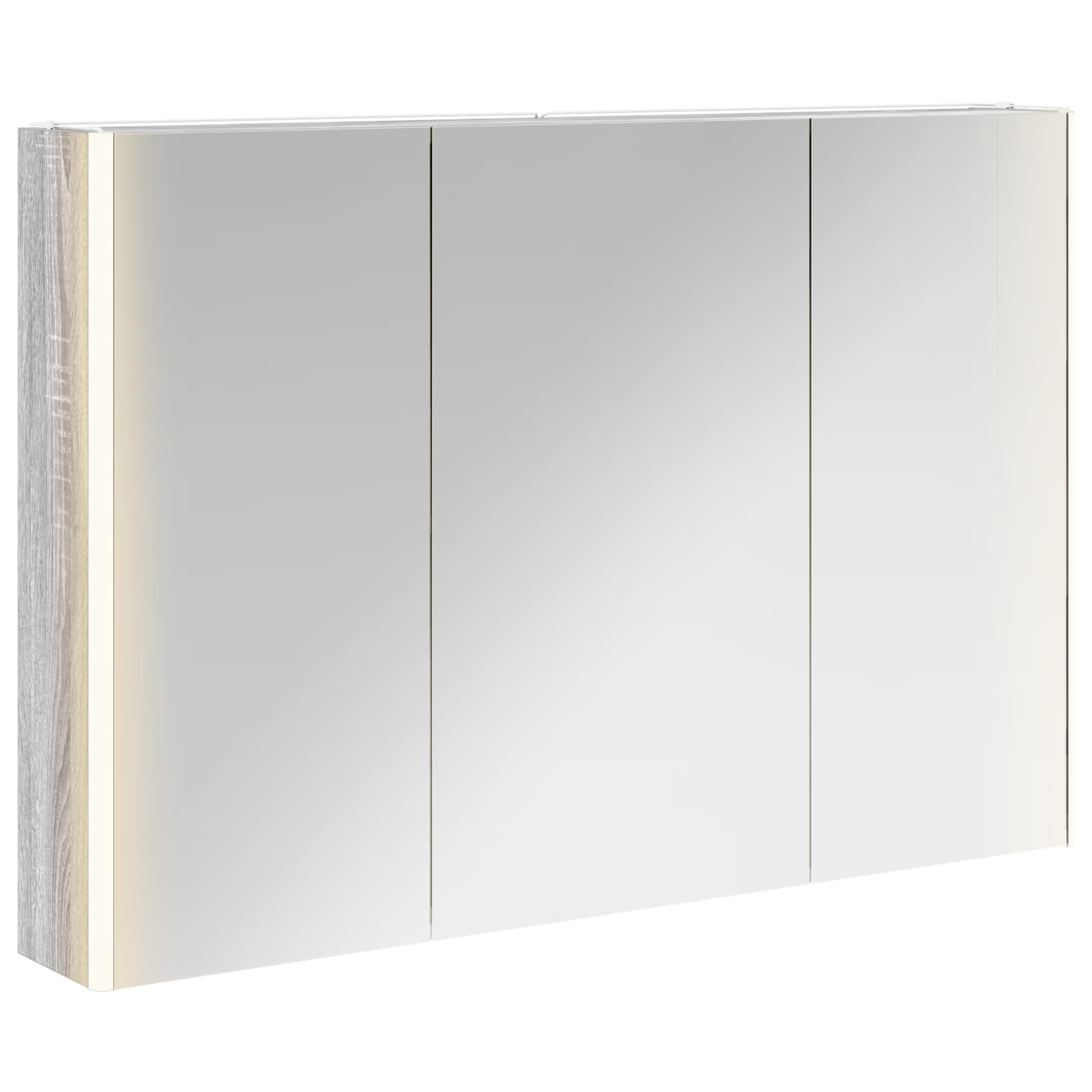 Armoire Miroir de Salle de Bain Gris Sonoma