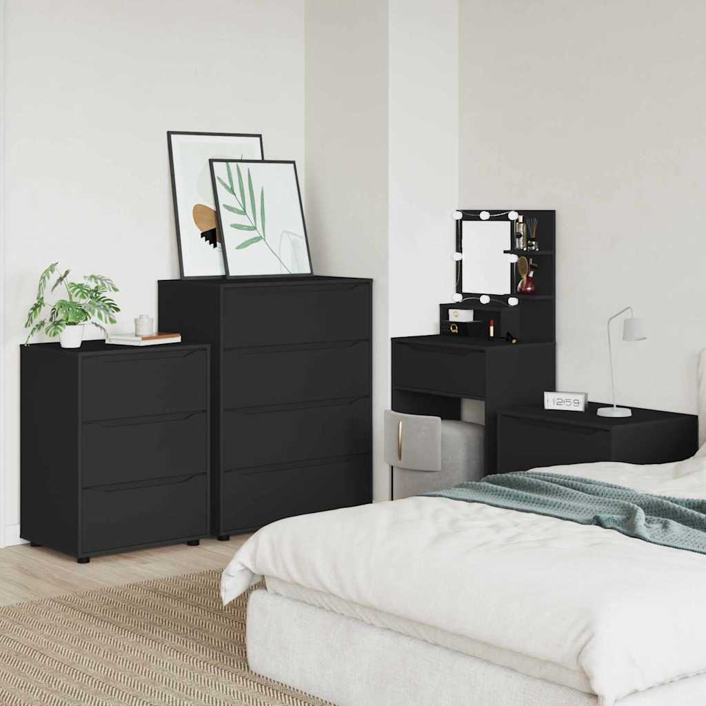 Armoires de rangement Noir 80 x 48 x 105 cm Bois d'ingénierie - XIOS