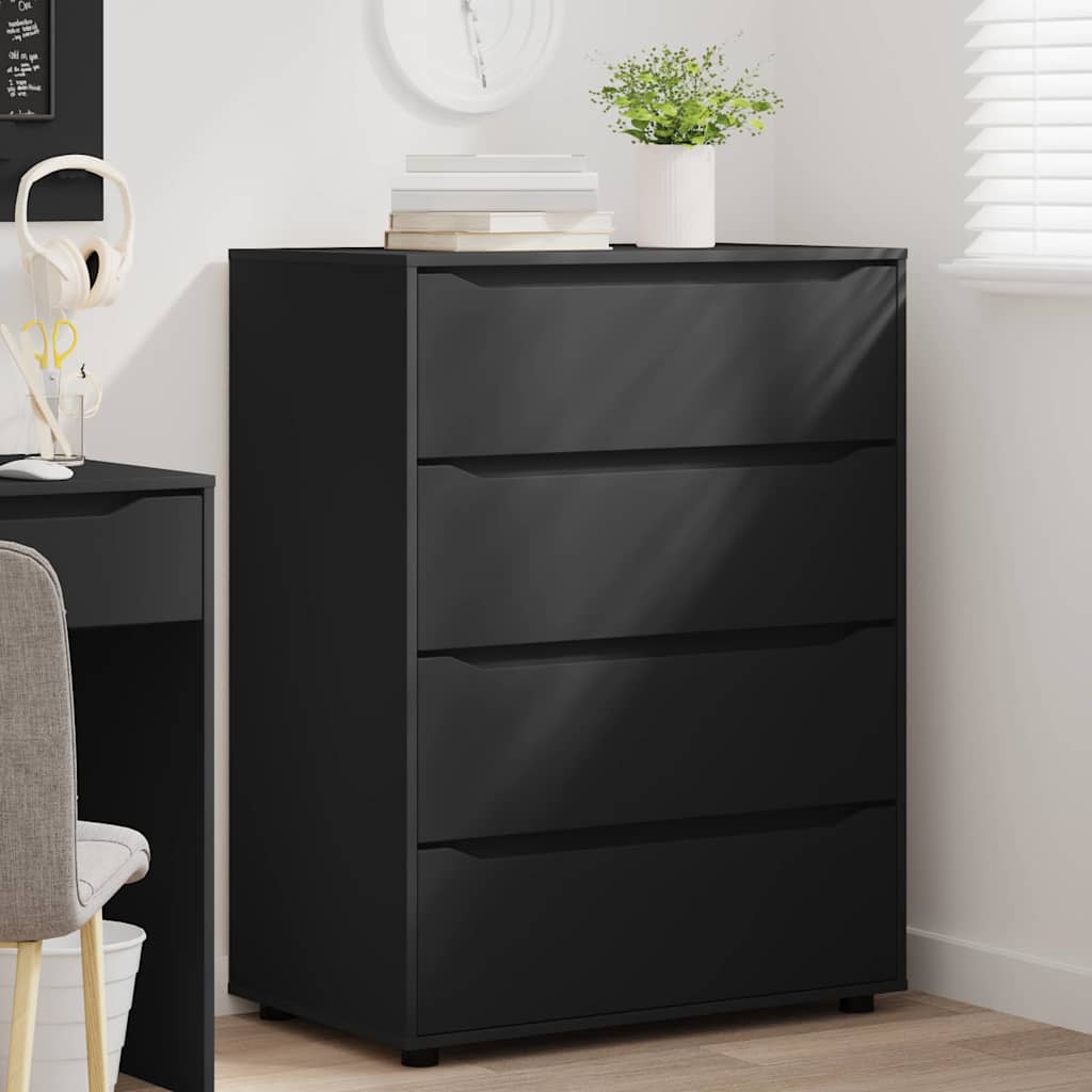 Armoires de rangement Noir 80 x 48 x 105 cm Bois d'ingénierie - XIOS