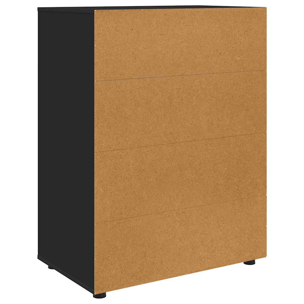 Armoires de rangement Noir 80 x 48 x 105 cm Bois d'ingénierie - XIOS
