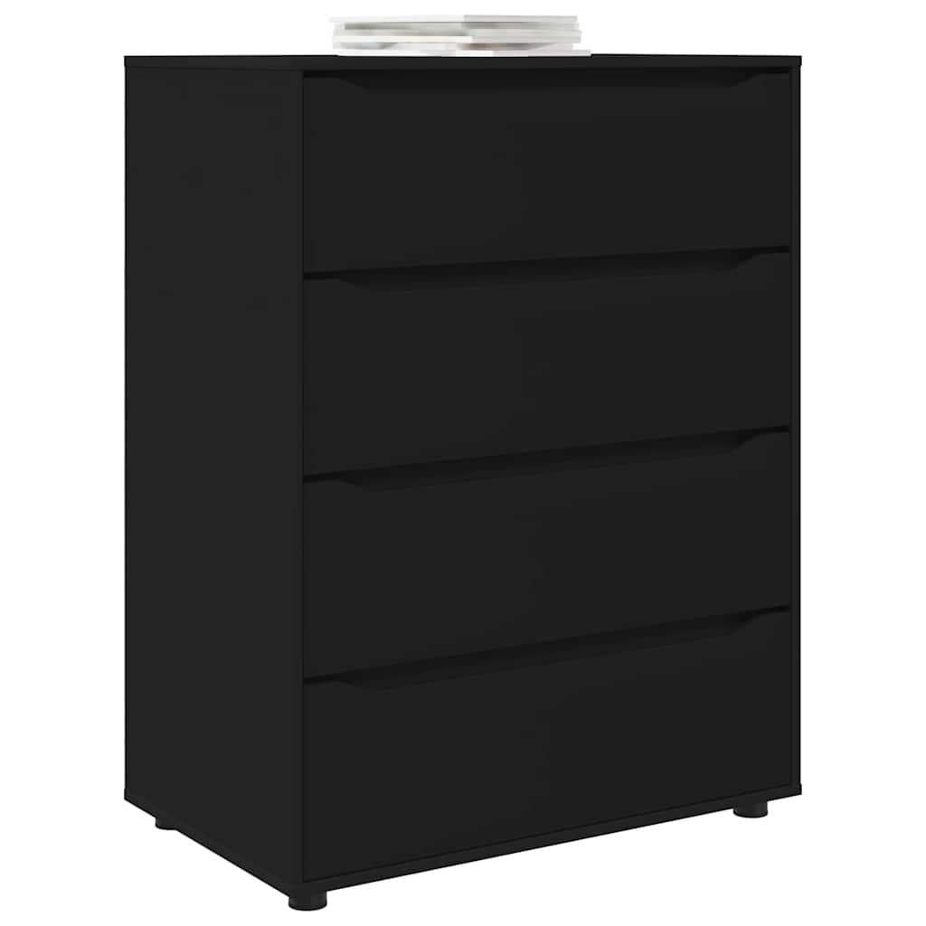 Armoires de rangement Noir 80 x 48 x 105 cm Bois d'ingénierie - XIOS