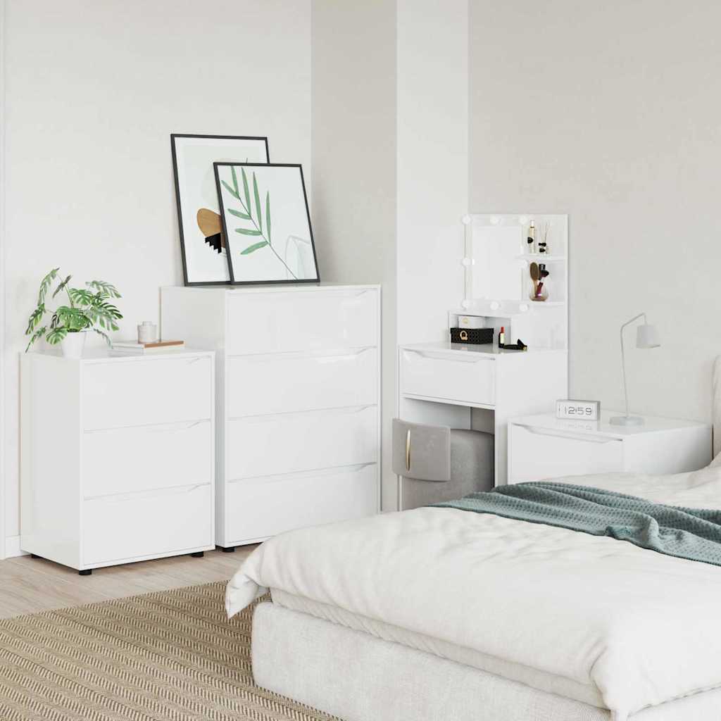 Armoires de rangement 2 pcs Blanc brillant 80 x 48 x 105 cm - XIOS