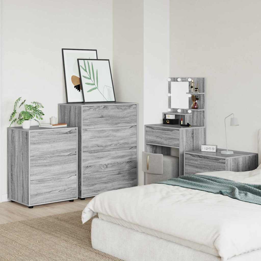 Armoires de rangement 2 pcs Gris Sonoma 80 x 48 x 105 cm - XIOS